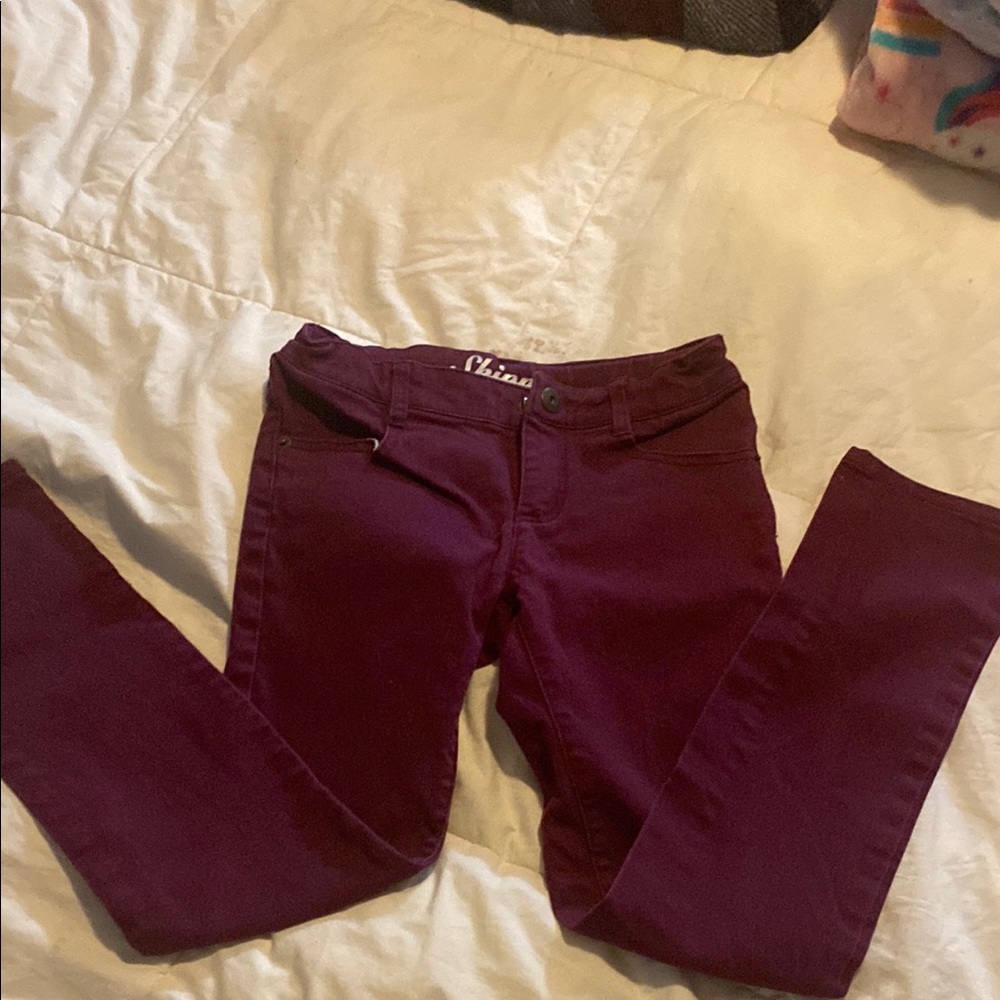 Chico's Deep Red Slim Fit Pants
